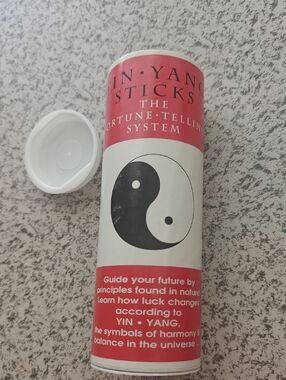 Vintage Yin Yang Sticks Chinese Fortune Telling System Toys Games Instruction